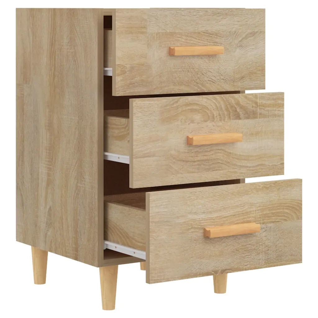 Comodino Rovere Sonoma 40x40x66 cm in Legno Multistrato 812081