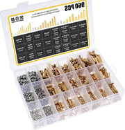 960 pezzi M2 M3 M4 viti a sexapodi maschili femminili in ottone supporti di allunaggio viti di allunaggio set di viti e dadi kit viti per computer set di chiusura del case piastra madre viti di allunaggio