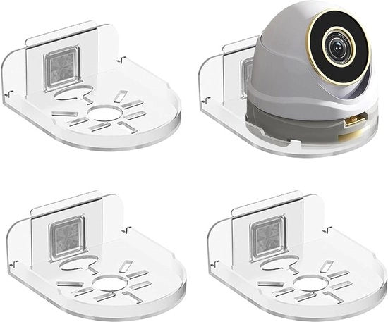 Supporti per telecamere in plastica per fissaggio alla parete interno e esterno - 4 pezzi.