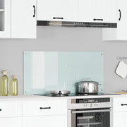 Schienale Cucina Bianco 110x50x0,6 cm in Vetro Temperato -