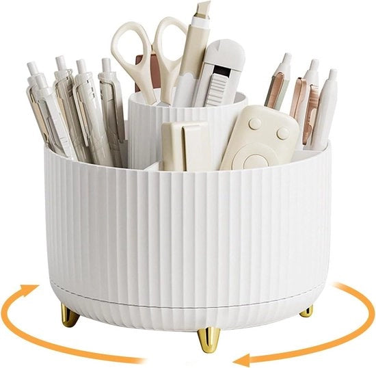 Penne rotanti a 360° con 5 contenitori per bambini - Organizzatore per ufficio e scuola