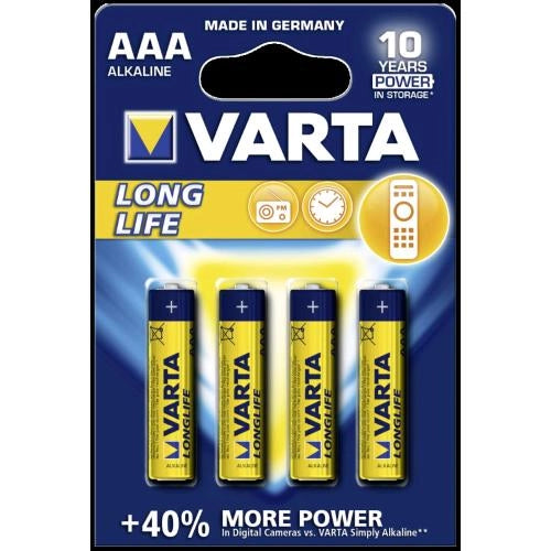 PILE 'LONGLIFE' MINISTILO Blister 4 Pezzi - 10 confezioni- VARTA