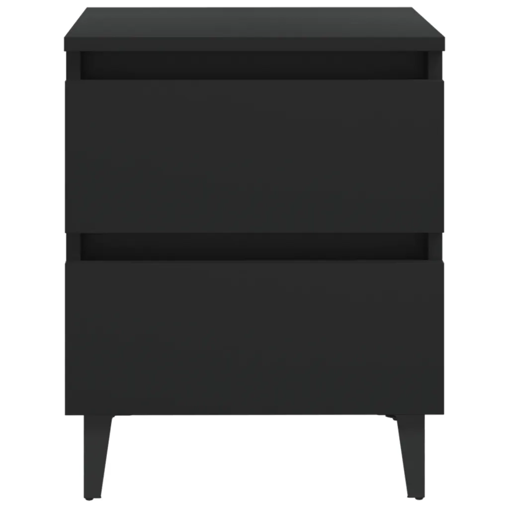 Comodino Nero 40x35x50 cm in Truciolato cod mxl 53500