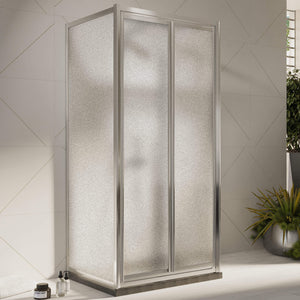 Box Doccia 3 lati 75x90x75 cm 2 Ante Battenti in Cristallo Opaco 4-6mm H198 Fosterberg Maribo Trio