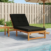 Cuscino per Lettino GEMERT 100% Poliestere Nero 190 x 90 x 9 cm 947471