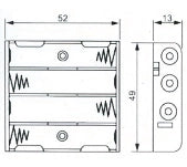 Portapile per 4 ministilo (aaa) in linea