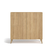 Scarpiera Herdasa effetto rovere gambe rovere 87x90x27