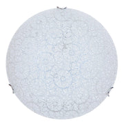 Plafoniera 2xE27 Ganci Cromo Vetro Lastra Gran Ruota E-Energy Maia