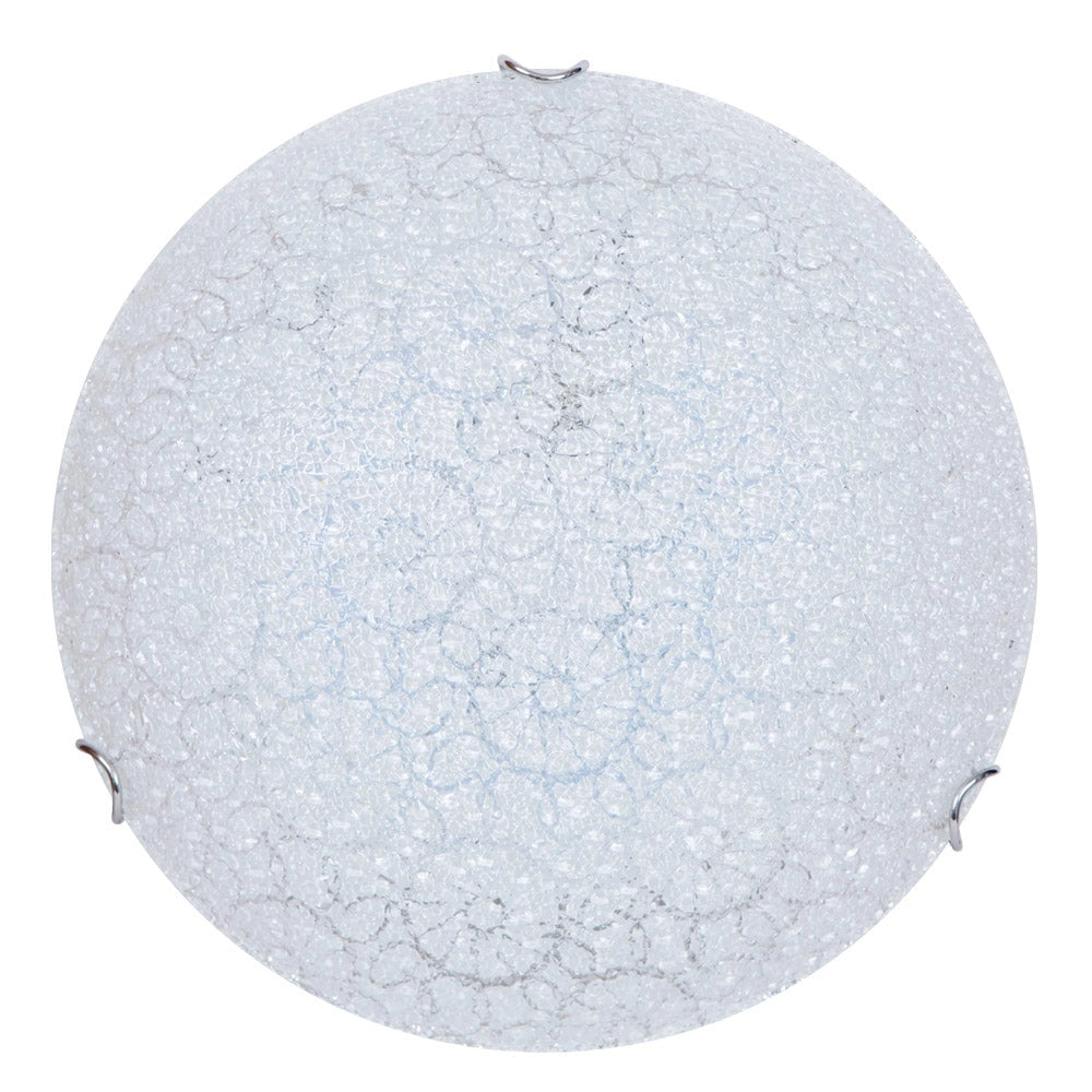 Plafoniera 2xE27 Ganci Cromo Vetro Lastra Gran Ruota E-Energy Maia