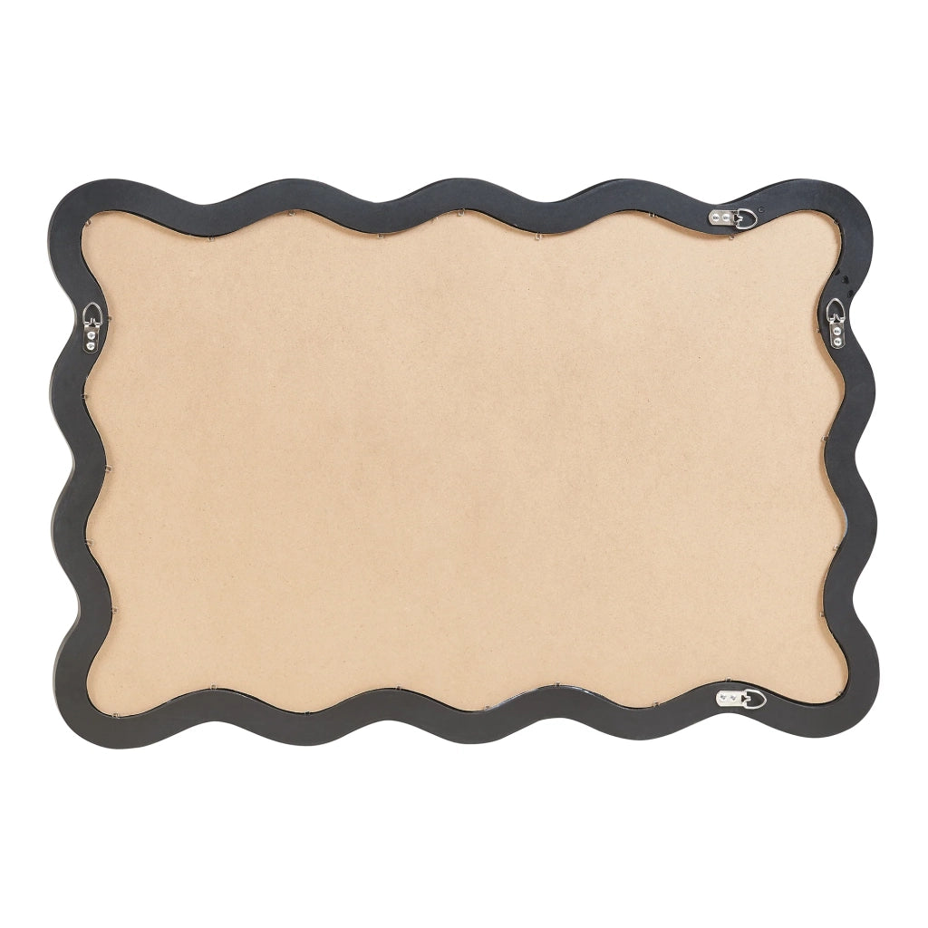 Specchio decorativo moderno da parete 90 x 60 cm nero 03_0010180