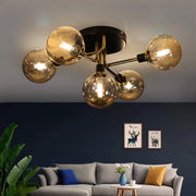 ZMH Lampada da soffitto a globo in vetro per illuminazione soggiorno