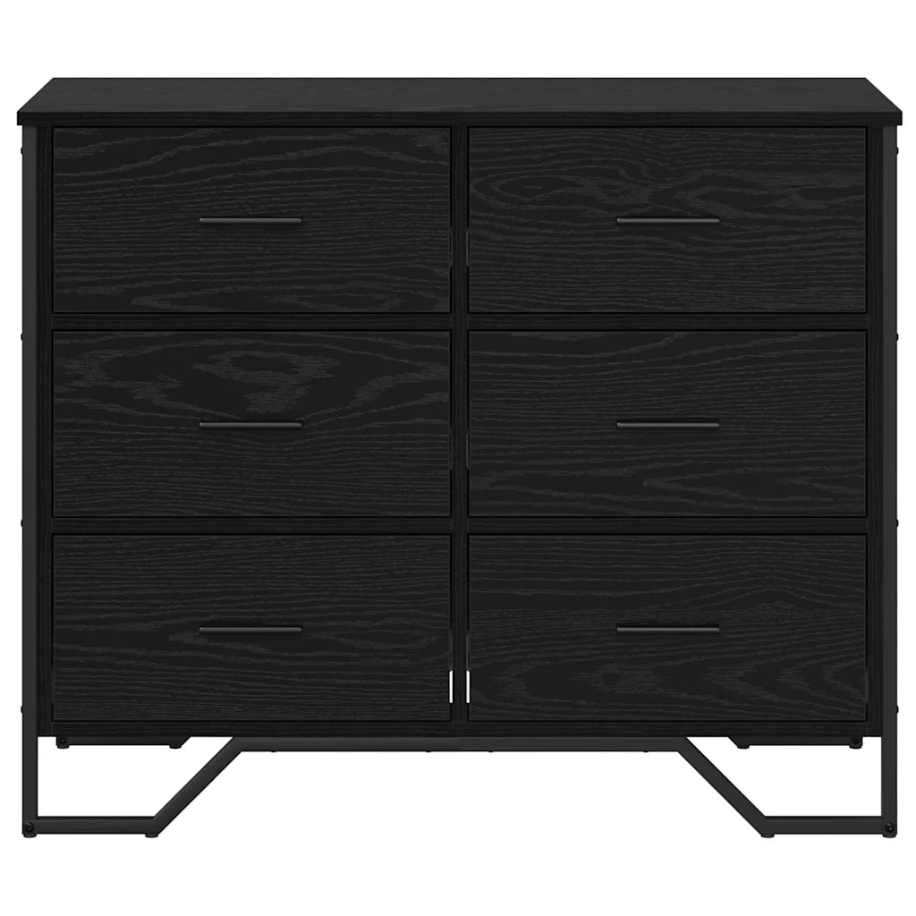 Cassettiera con cassetto 2 pcs Rovere Nero 91 x 35,5 x 74,5 cm 3365605