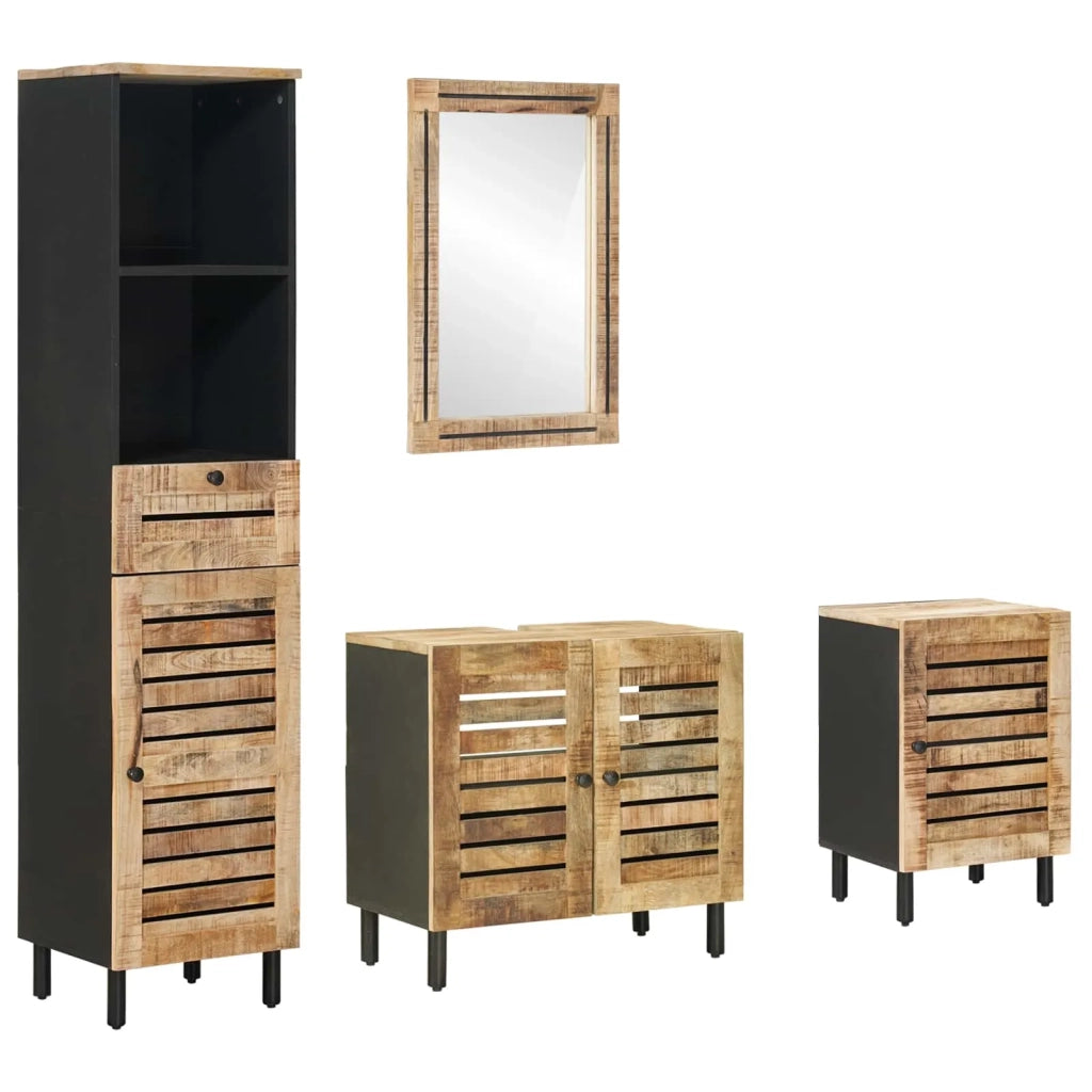 Set di Armadi da Bagno 4 pz Naturale 38 x 33 x 160 cm 3310167