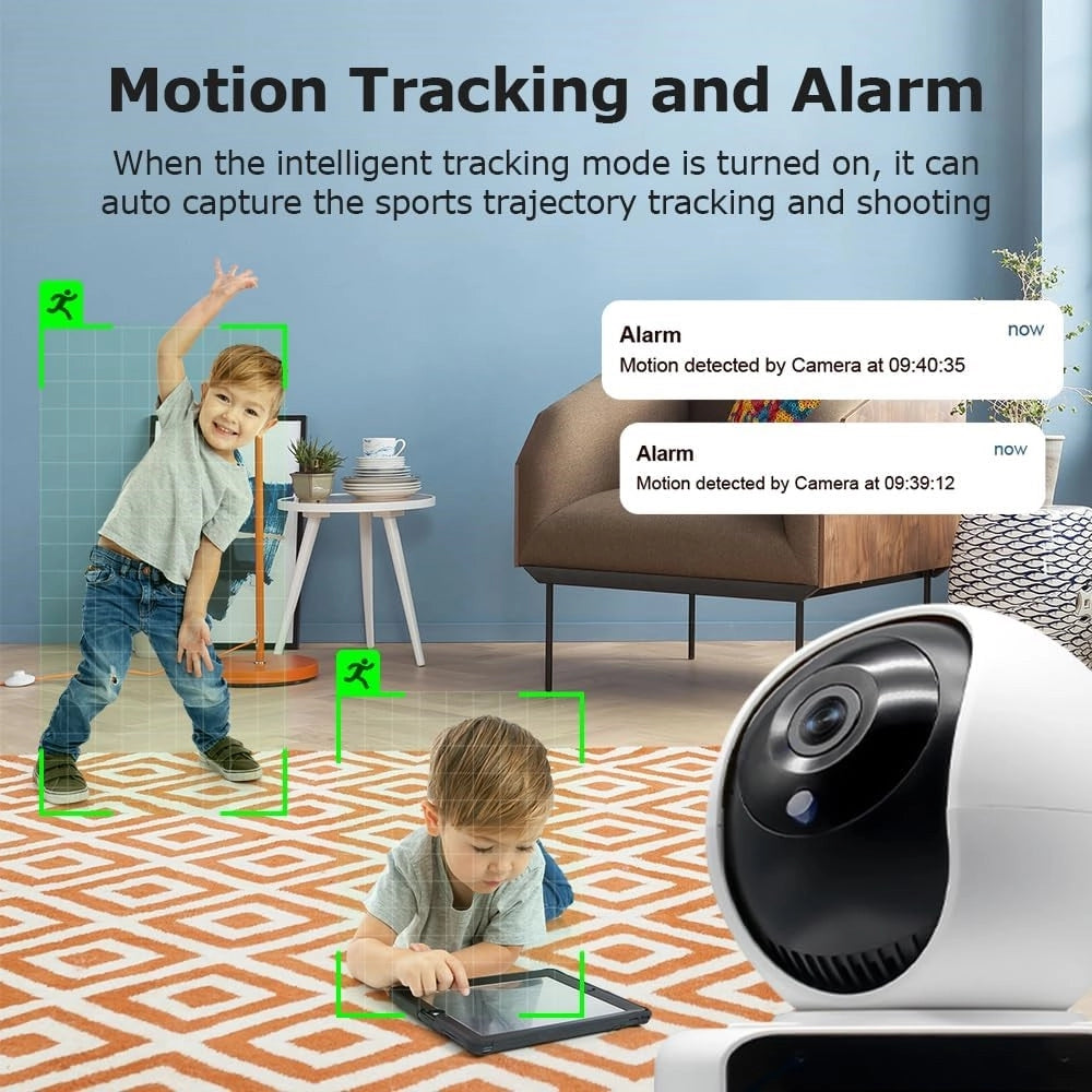 Trade Shop - Telecamera Intelligente Per Videochiamate Wifi Monitor Rilevamento Movimento Sorveglianza -