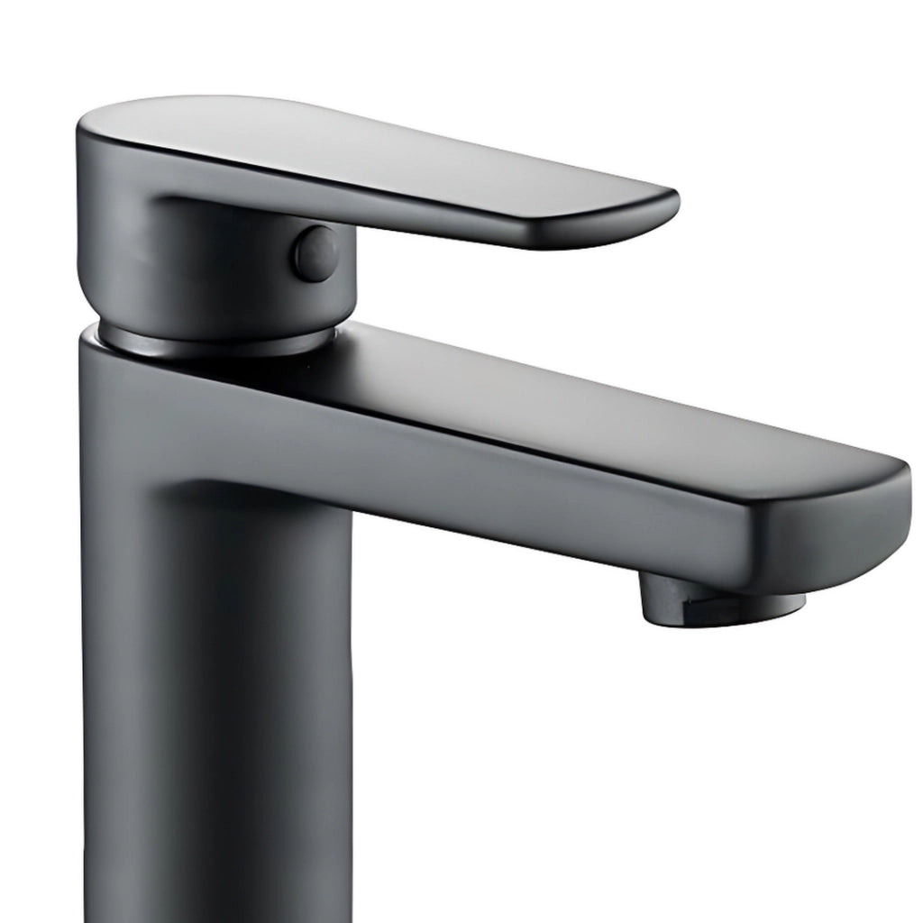 Miscelatore rubinetto africa per lavabo con bocca alta ottone nero opaco bagno *** confezione 1