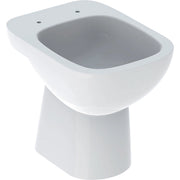 ST Geberit Fantasia Vaso a Pavimento a cacciata con Scarico Verticale e Fissaggio Nascosto, Colore Bianco e Finitura Lucido