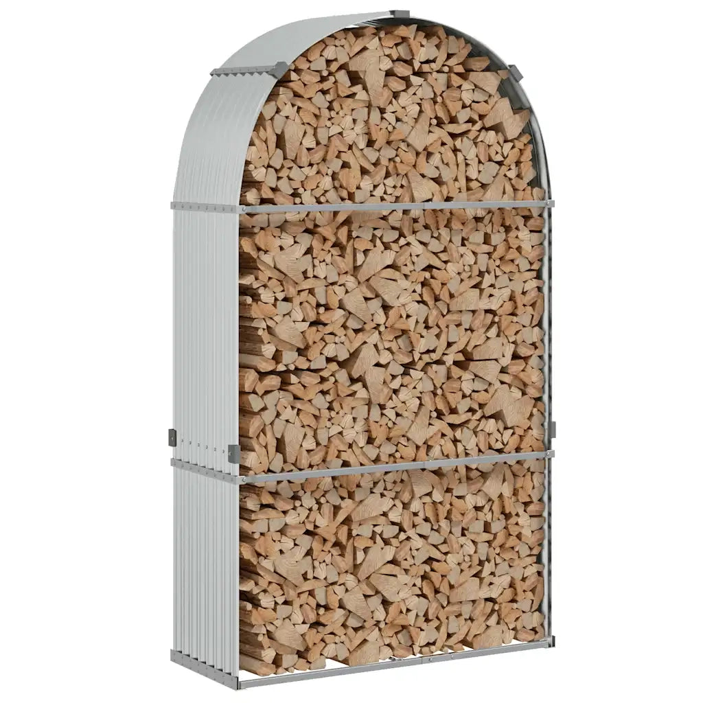 Portaceppi Argento 120x45x210 cm in Acciaio Zincatocod mxl 133078