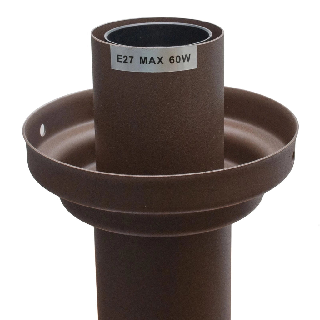 Lampione da giardino marrone LED E27 H50cm in alluminio impermeabile IP54 diffusore trasparente moderno per vialetti e cortile esterno