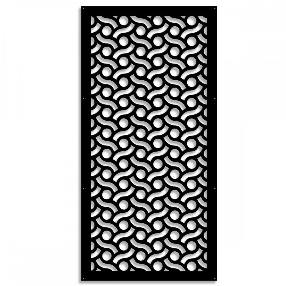 BODIES - Pannello in PVC traforato - Parasole Colore: nero, Misura: 50x150 cm