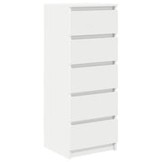 Credenza | Madia | Buffet da pranzo | Armadio da pranzo con Cassetti Bianco 37,5x35x99 cm in Legno Multistrato
