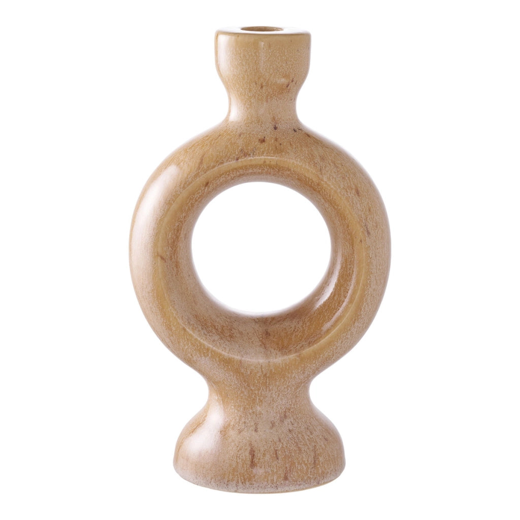 Portacandela Lucy, Marrone, Ceramica, 8,8x13,5x23,5 cm