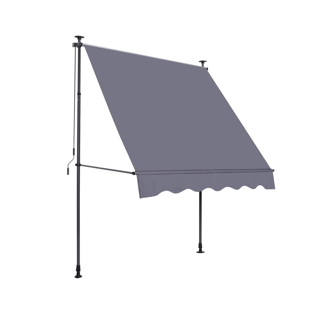 TENDA DA SOLE A MORSO 200x150 cm Regolabile Grigio scuro