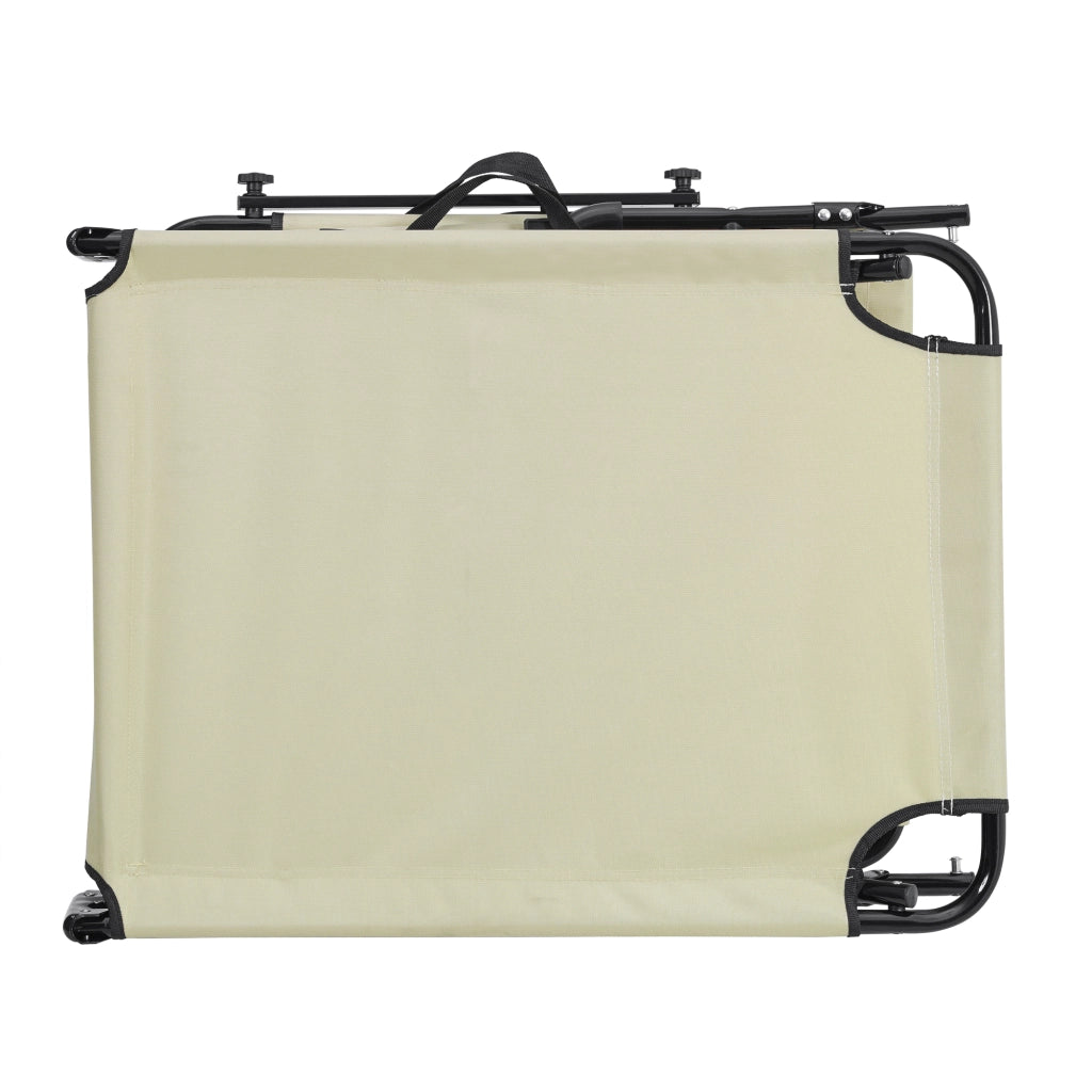 Lettino Prendisole Lomeda con Tettuccio Parasole e Schienale Reclinabile - Color Crema casa.pro