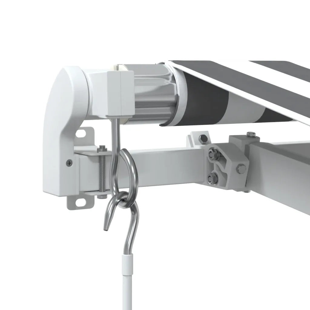 Tenda Retrattile Manuale con LED Antracite e Bianco 450x350 cm 3215797