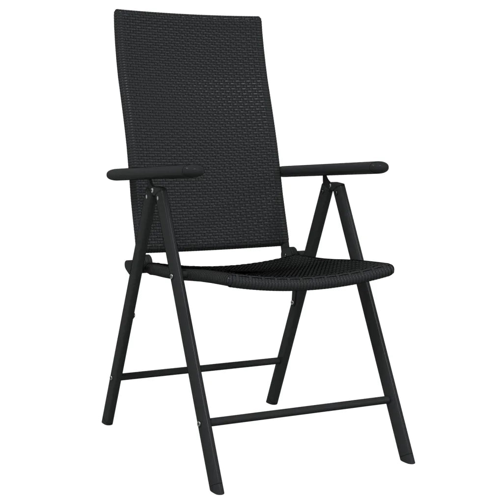 Set Mobili da Pranzo per Giardino 5 pz | Set Salotto da Giardino Nero