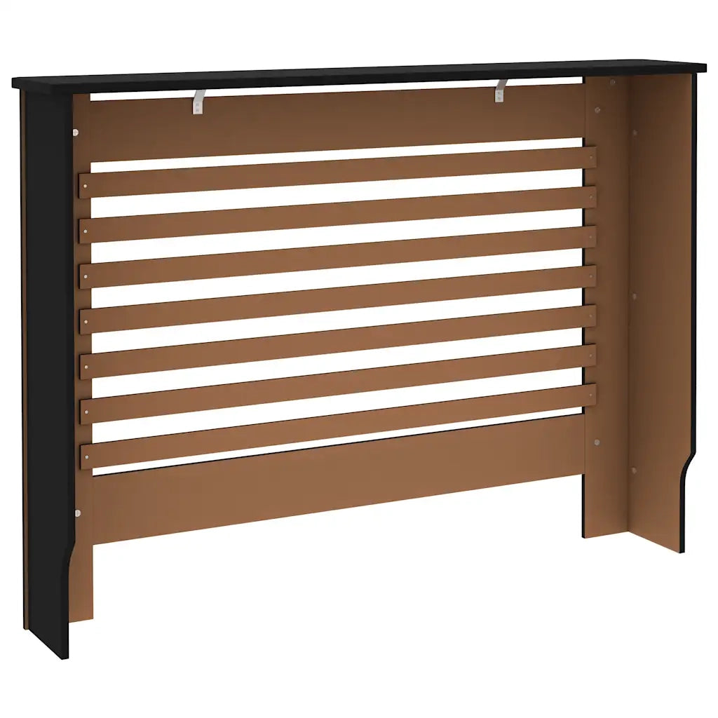 Copertura per Radiatore Nera 112x19x81,5 cm in MDF 288183