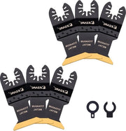 Accessori multitool lama di sega - 6 pezzi kit oscillante - kit di cambio rapido universale - seghe per legno, chiodi, metallo - titanio