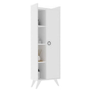 Forchia, Mobile Colonna 3 Ripiani, 50x32x140h cm Bianco
