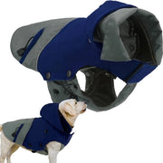 Giubbotto per cani - Impermeabile - Giubbotto per cani invernale - Resistente al vento - Caldo - Fleece - Taglia: S - Marine - Blu