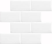 Tegoli da parete adesivi 25 mm - tegoli adesivi spessi - backsplash per cucina - grandi tegoli adesivi per cucina e bagno - 10 fogli al pacchetto