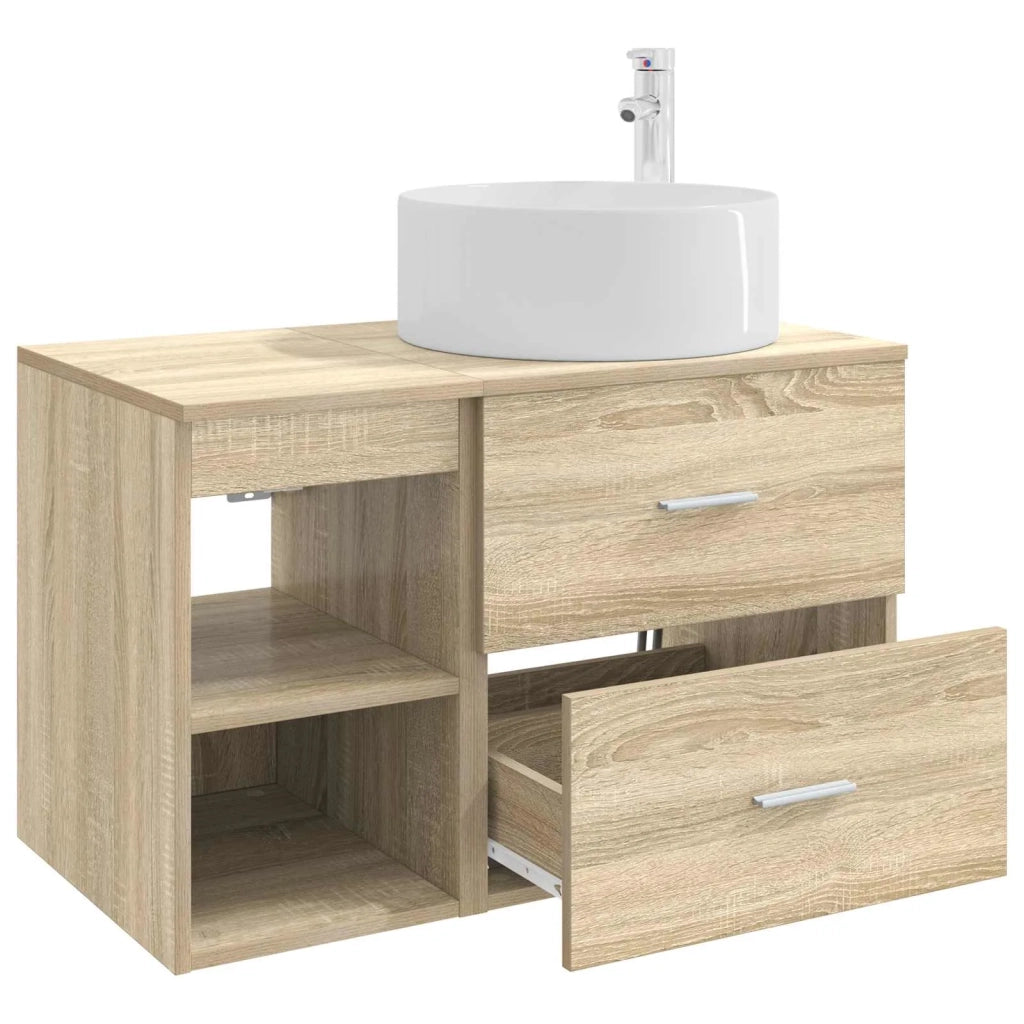 Set di mobili per il bagno 2 pcs Rovere Sonoma 3403930