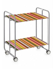 Carrello da cucina pieghevole grigio con ruote BAUHAUS 2 ripiani