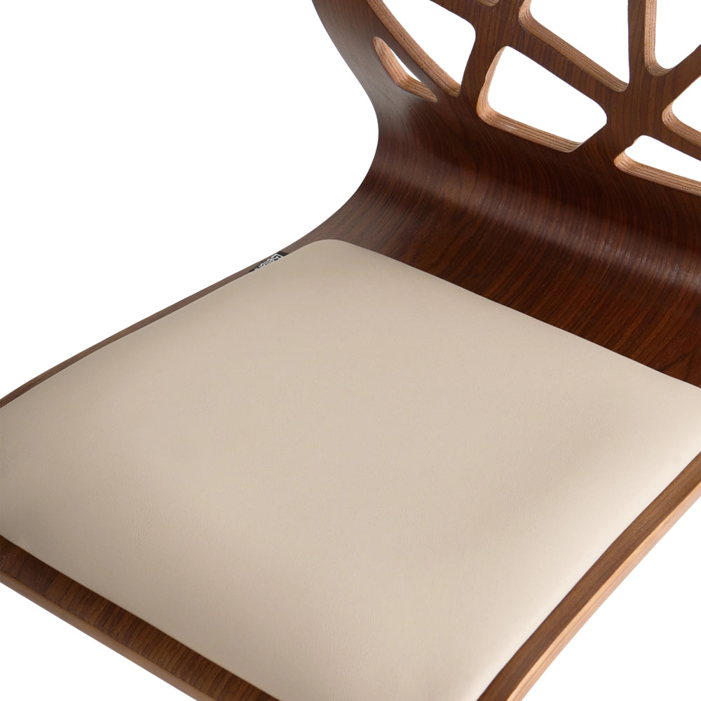 Set di 2 sgabelli da bar in ecopelle beige e nero Girevole Alzata a Gas Regolabile in Altezza Moderno