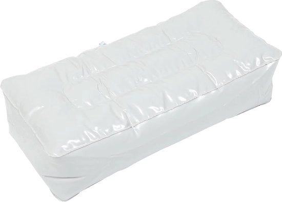 Cuscino gonfiabile per sedere - Denso, impermeabile all'acqua e adatto per pescare e bagnare - Per campeggio all'aperto (bianco)