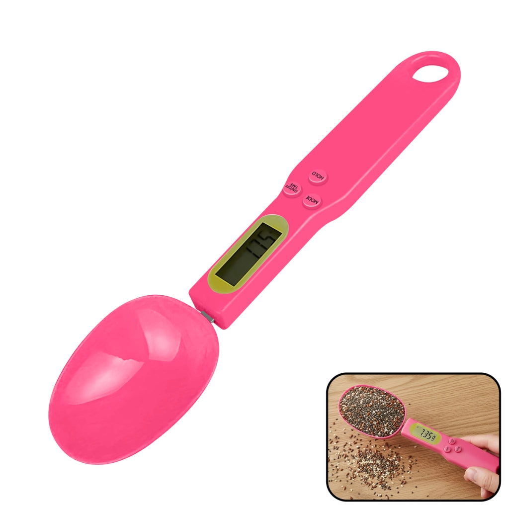 Cucchiaio dosatore elettronico con display LCD e tara integrata Rosa Avizar