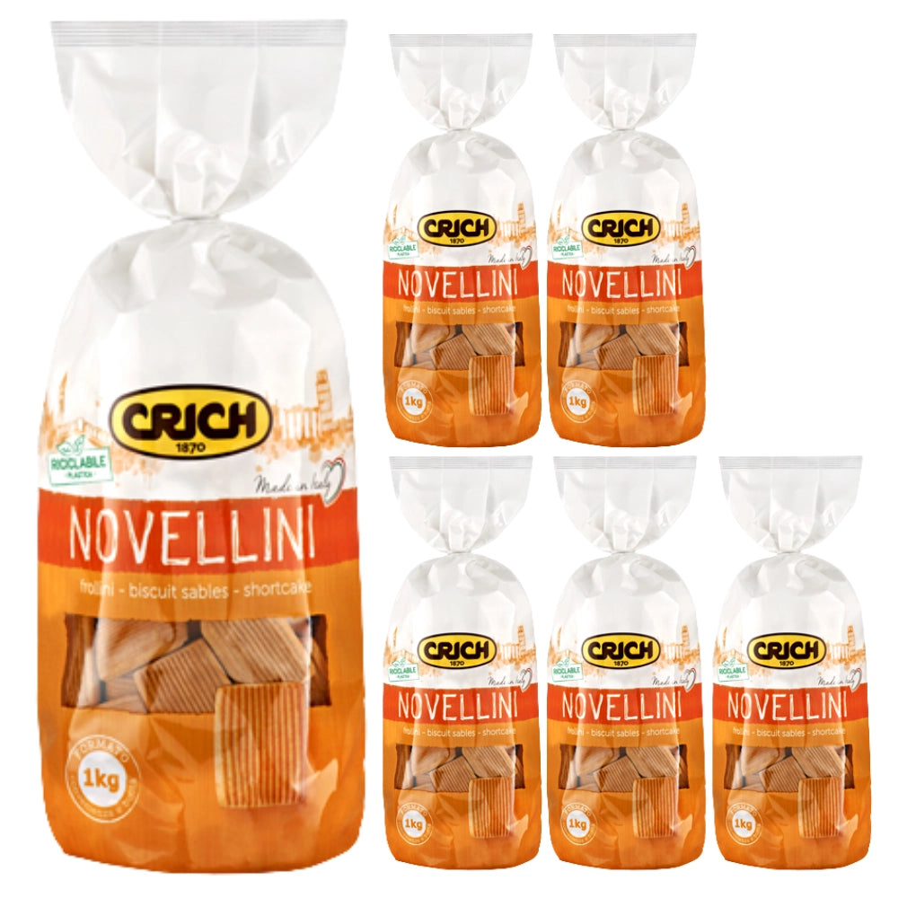 Crich novellini biscotti frollini 6 sacchetti da 1 kg