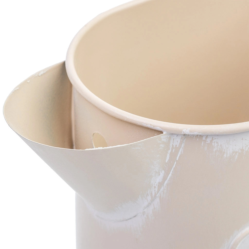 Annaffiatoio in metallo bianco 20,5x8,5x105/11h cm