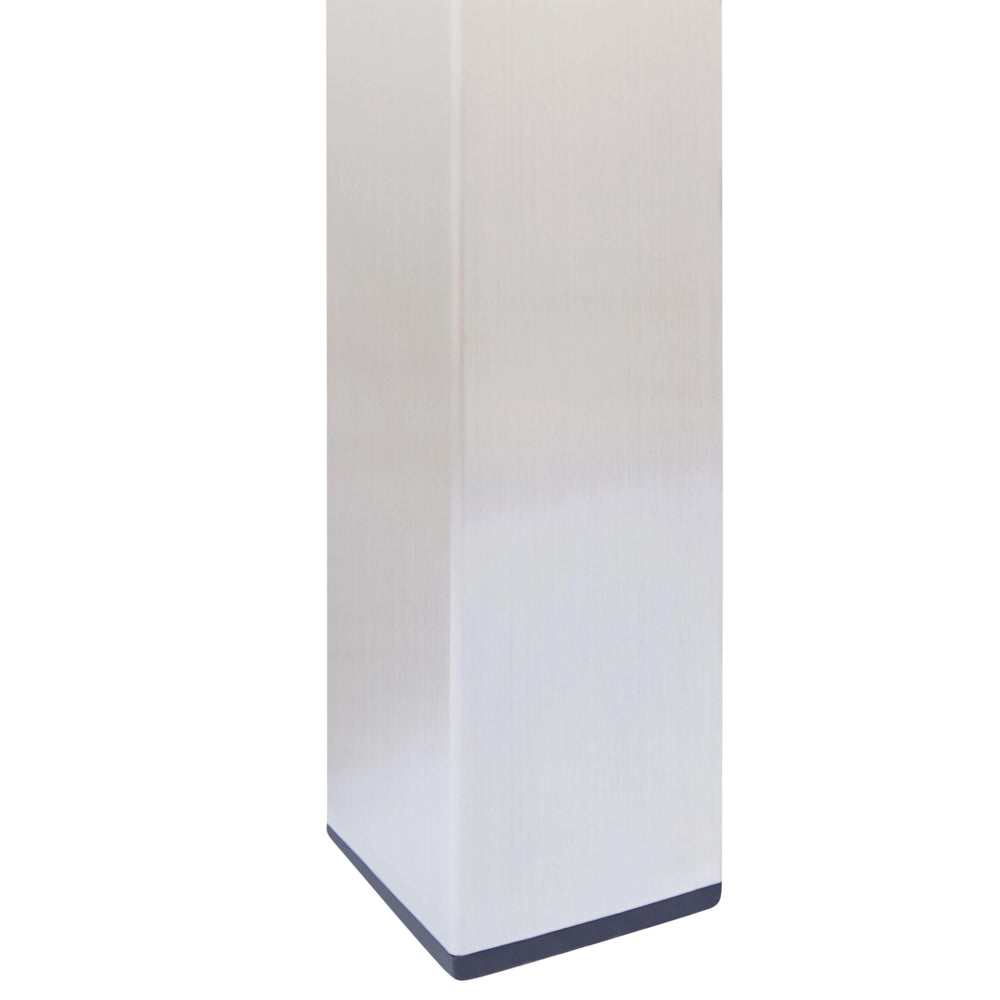 Tavolo da Giardino Legno di Teak Chiaro Struttura in Acciaio 200 x 90 cm design elegante contemporaneo terrazzo esterno