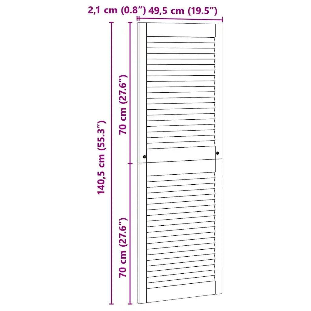 vidaXL Porte per Armadi Altro 2 pcs Marrone 140.5 x 49.5 x 2.1 cm