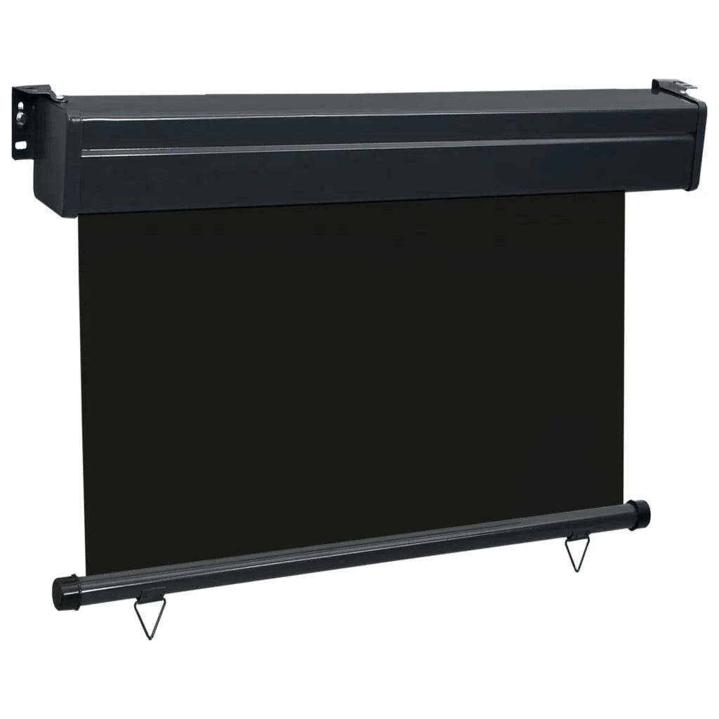 Tenda da sole laterale retrattile/schermo privacy per patio giardino terrazza balcone 80 x 250 cm nero 02_0007042