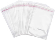 Confezione di sacchetti trasparenti - Paccottiglia autoadesivo - 1000 pezzi - 100 mm x 60 mm - Resistente all'umidità - Adatto per regali - Sacchetti trasparenti luminosi