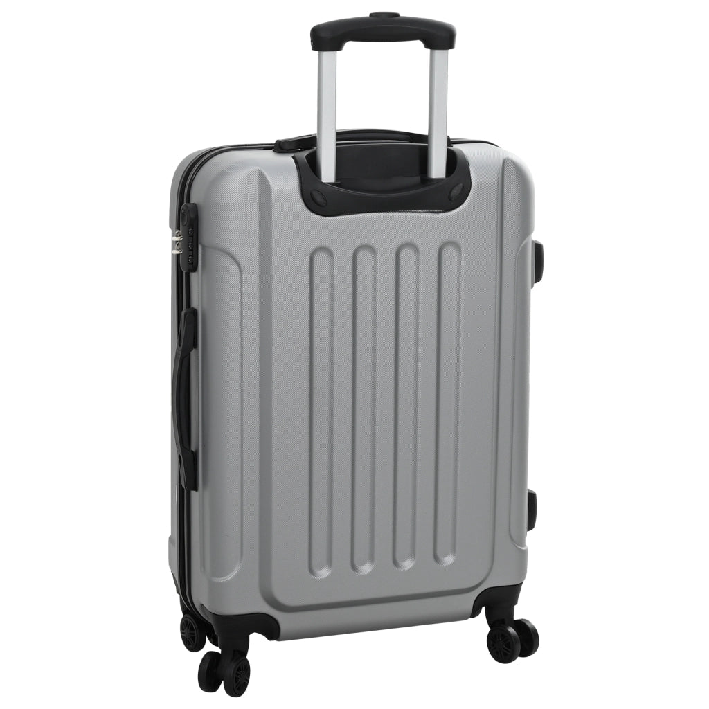 Set di valigie 3 pcs Bagaglio rigido Argento 20'' 24'' 28'' ABS