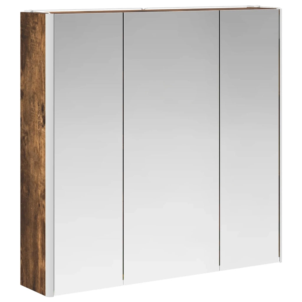 Mobiletto per specchio da bagno Rovere fumé 73.5 x 15.5 x 70 cm 889259
