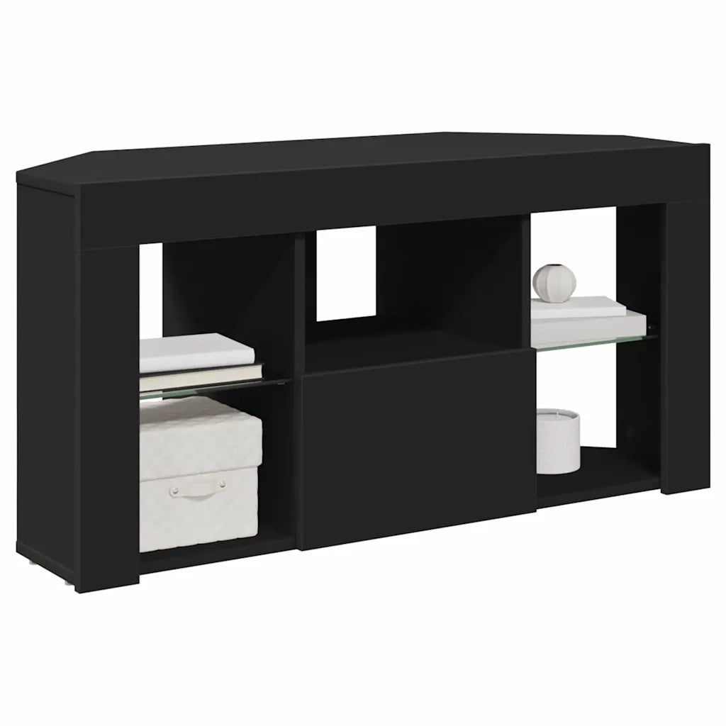 Mobile TV LED Angolare Nero 100 x 40 x 50 cm Legno multistrato 889796