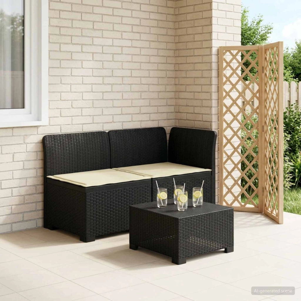 Divano da Giardino a 2 Posti con Cuscini Aspetto Rattan 2 posto 8011924