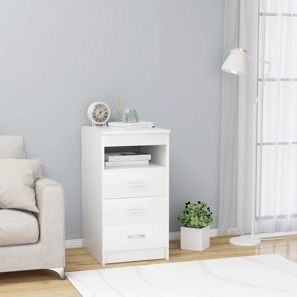 Cassettiera Bianca 40x50x76 cm in Legno Multistrato cod mxl 53150